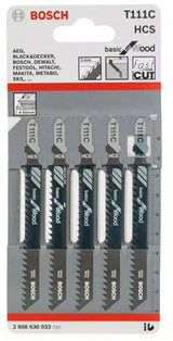 Bosch accessoires 5x basic pour lame de scie sauteuse à bois t111c - 2608630033