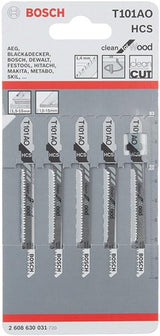 Bosch accessoires 5x clean pour lame de scie sauteuse à bois t101ao - 2608630031