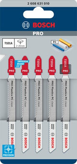Accessoires Bosch 5x lame de scie sauteuse t101a 2608631010 - 2608631010