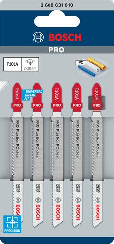 Accessoires Bosch 5x lame de scie sauteuse t101a 2608631010 - 2608631010
