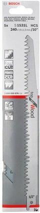 Accessoires Bosch 5x lame de scie alternative pour bois s1531l - 2608650676