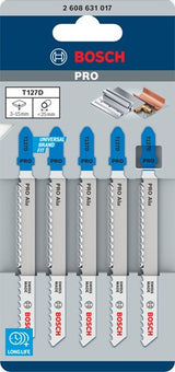 Accessoires Bosch 5x spécial pour lame de scie sauteuse en aluminium t127d - 2608631017