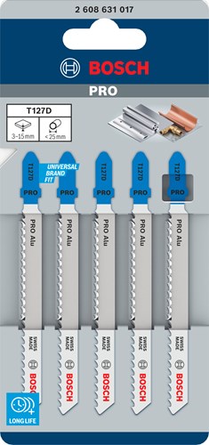 Accessoires Bosch 5x spécial pour lame de scie sauteuse en aluminium t127d - 2608631017