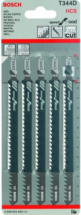 Accessoires Bosch 5x vitesse pour lame de scie sauteuse à bois t344d - 2608633a34