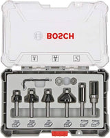 Accessoires Bosch jeu de fraises mixtes 8 pièces - diamètre de tige 6 mm - 2607017468