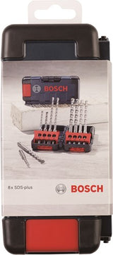 Accessoires Bosch jeu de 8 perforateurs à percussion sds plus-3 | boîte résistante - 2607019903
