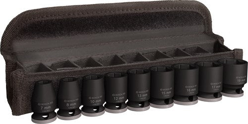 Bosch professional pro jeu de douilles à chocs courtes 3 8 9 pièces - 2608003036