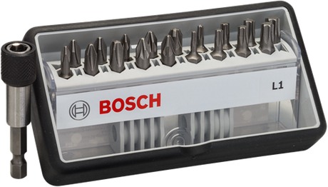 Jeu d'embouts d'accessoires Bosch | extra dur l1 | ligne robuste | 19 pièces | 2607002567 - 2607002567