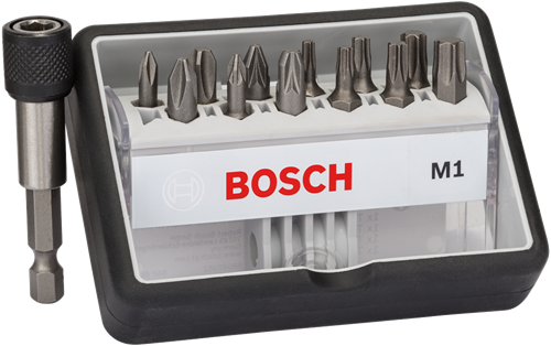 Jeu d'embouts d'accessoires Bosch | extra dur m1 | ligne robuste | 13 pièces | 2607002563 - 2607002563