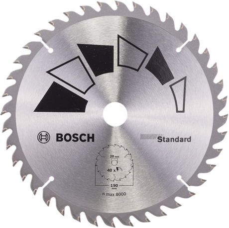 Bosch accessoires lame de scie circulaire basic 190x22x20 16,t40 - 2609256819
