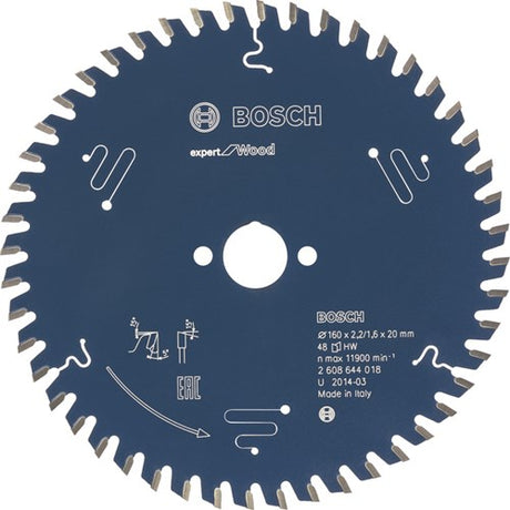 Bosch accessoires lame de scie circulaire expert pour bois 165x30x2,6 1,6x48t - 2608644027