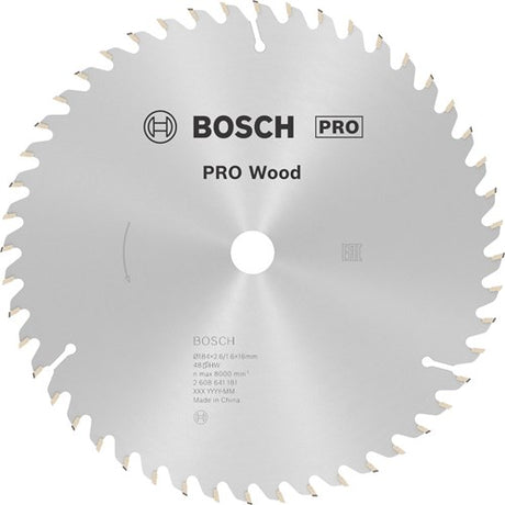 Bosch accessoires lame de scie circulaire optiline bois 184 x 16 x 2,6 mm, 48 1pc - 2608641181