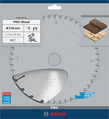 Bosch accessoires lame de scie circulaire optiline bois | 216 x 30 x 2,0 mm | 24 jours | 1 pièce - 2608640431