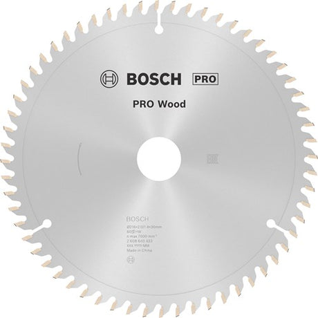 Bosch accessoires lame de scie circulaire optiline bois 216 x 30 x 2,0 mm, 60 1pc - 2608640433