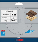 Accessoires Bosch lame de scie circulaire standard pour bois 85mm | pour gks 10.8 - 2608643071