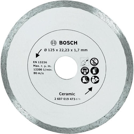 Bosch accessoires disque à tronçonner diamanté pour carreaux de céramique, 125 mm ø - 2607019473