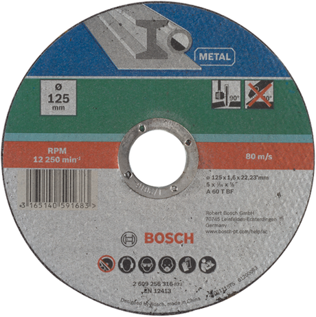 Bosch accessoires disque à tronçonner métal | 125x1,6 | à droite - 2609256316