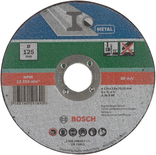 Bosch accessoires disque à tronçonner métal | 125 x2,5 | à droite - 2609256317
