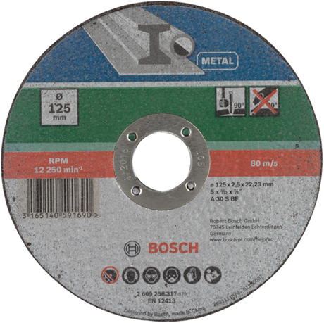 Bosch accessoires disque à tronçonner métal | 125 x2,5 | à droite - 2609256317