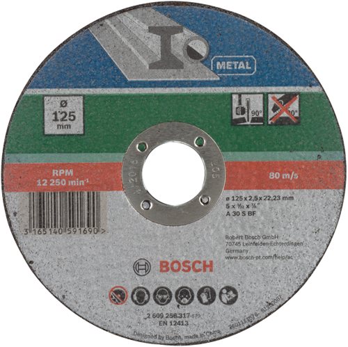 Bosch accessoires disque à tronçonner métal | 125 x2,5 | à droite - 2609256317