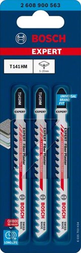 Accessoires Bosch série Bosch Expert 'enduit de fibres' - lame de scie sauteuse - 100 mm - pour plaques de plâtre et fibres de ciment