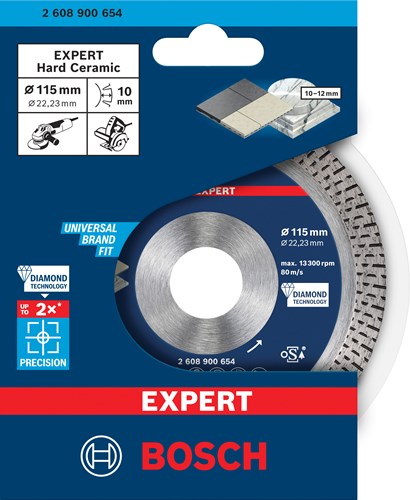 Bosch accessoires expert disque à tronçonner diamanté en céramique dure 115 x 22 | 23x1 | 4 x 10 mm - 2608900654