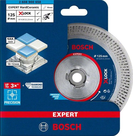Disque à tronçonner diamanté Bosch Accessories Expert Hardceramic X-Lock 125 x 22,23 x 1,6 x 10 mm - 1 pièce(s) - 2608900658
