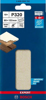 Bosch accessoires expert m480 schuurnet for vlakschuurmachines 80 x 133 mm, k320 - 1 pièce(s) - 2608900741