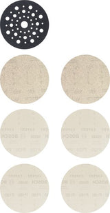 Bosch accessoires bosch accessories expert m480 2608901202 schuurnetset geperforeerd korrelgrootte 80, 80, 120, 120, 180, 180 (ø) 125 mm 7 stuk(s)