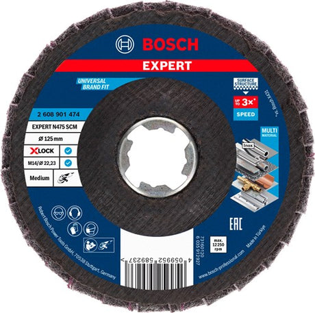 Bosch accessoires expert n475 scm x-lock disque, 125 mm (1 pièce), moyen grossier - 2608901474