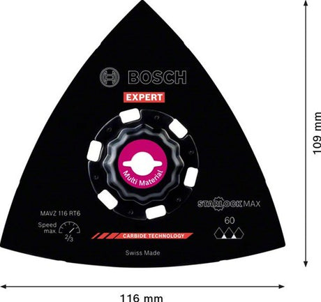 Bosch accessoires expert plateau de ponçage mavz 116 rt6 multitoolzaagblad 116 mm - 1 pièce(s) - 2608900054