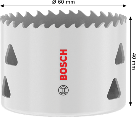 Bosch accessoires gatzaag met schroefdraad voor meerdere materialen | 60 x 40 mm - 2608594587