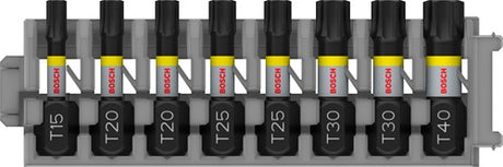 Imp bosch accessoires acte jeu d'embouts 8 pièces - tx15 à tx40 - act control - 2608522322