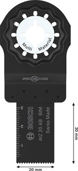 Accessoires Bosch lame de scie multi-matériaux aiz 20 ab | Starlock | 20x30mm - 2608669251