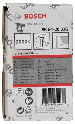 Bosch accessoires clou à tête fraisée sk64 20 32g - 2608200528