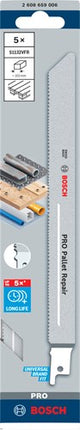 Bosch accessoires pro palette réparation s1132vfr lame de scie | 0 |9x19x225mm | 5 pièces - 2608659006