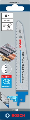 Bosch accessoires lame de scie alternative s 930 cf endurance pour métaux lourds 5 pièces - 2608657527
