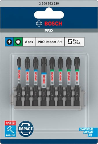 Imp bosch accessoires vis embout act control ph1-ph3 pz2-pz3 50 mm 8x - 2608522328