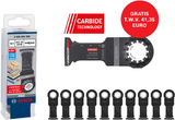 Accessoires Bosch starlock aiz 32 apib bim, bois+métal, incurvé-tec 32 x 50 - pack 10 pièces + expert aiz 32 apilt - 2608902398