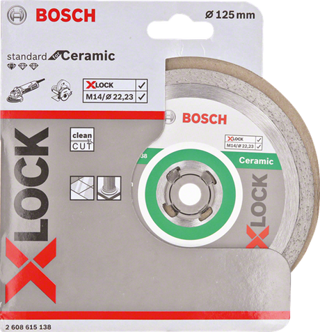 Bosch accessoires x-lock disque diamanté standard pour céramique 125 x 22,23 x 1,6 x 7 mm - 1 pièce(s) - 2608615138