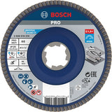 Bosch accessoires disque à lamelles x-lock best for metal droit, plastique, ø125mm, g 60, x571 - 1 pièce(s) - 2608619210
