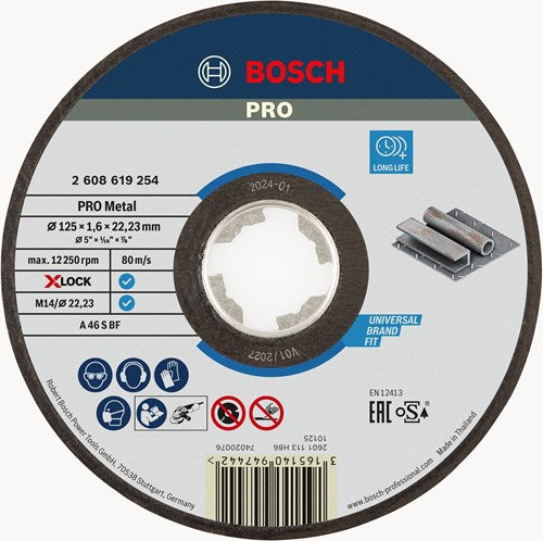 Bosch X-Lock Expert pour Metal Doornenkrijf, Ø 125 mm