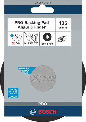 Bosch accessoires x-lock support pour disques fibre 125 mm souple - 1 pièce(s) - 2608601714