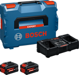 Bosch bleu 18v 8.0ah batterie de démarrage ensemble exba18v-80 2-320 | 2x exba18v-80 + chargeur exal18v2-320 - 1600a0373x