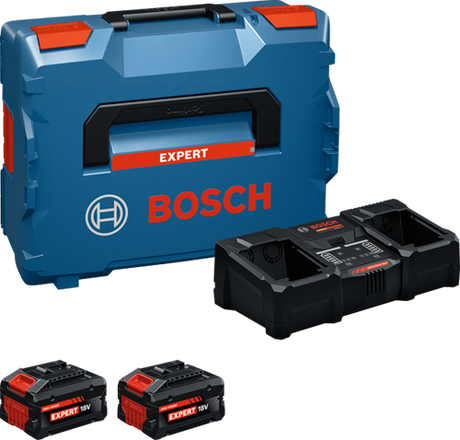 Bosch bleu 18v 8.0ah batterie de démarrage ensemble exba18v-80 2-320 | 2x exba18v-80 + chargeur exal18v2-320 - 1600a0373x