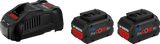 Kit de démarrage Bosch bleu 18v avec 2 batteries procore18v 5.5ah + chargeur gal 1880 cv - 1600a0214c
