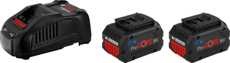 Kit de démarrage Bosch bleu 18v avec 2 batteries procore18v 5.5ah + chargeur gal 1880 cv - 1600a0214c
