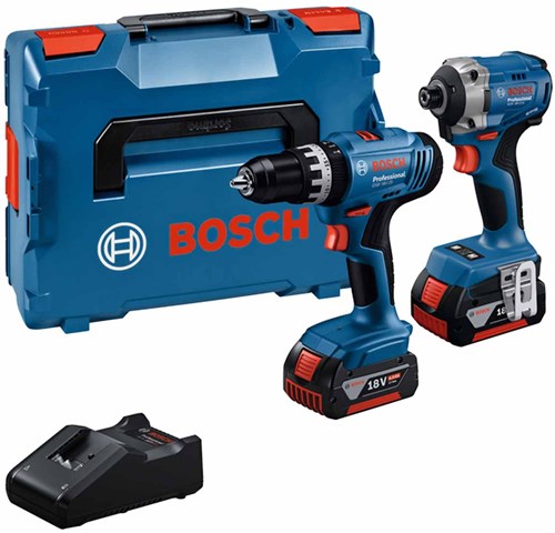 Bleu Bosch | pack combiné | gsb 18v-25 + gdx 18v-285 | 2 x 4,0ah + chargeur | en l-boxx 136 - 0615a5008d