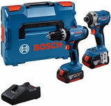 Bleu Bosch | pack combiné | gsb 18v-25 + gdx 18v-285 | 2 x 4,0ah + chargeur | en l-boxx 136 - 0615a5008d