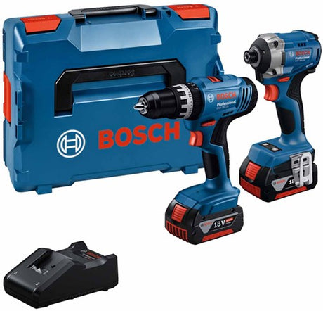 Bleu Bosch | pack combiné | gsb 18v-25 + gdx 18v-285 | 2 x 4,0ah + chargeur | en l-boxx 136 - 0615a5008d